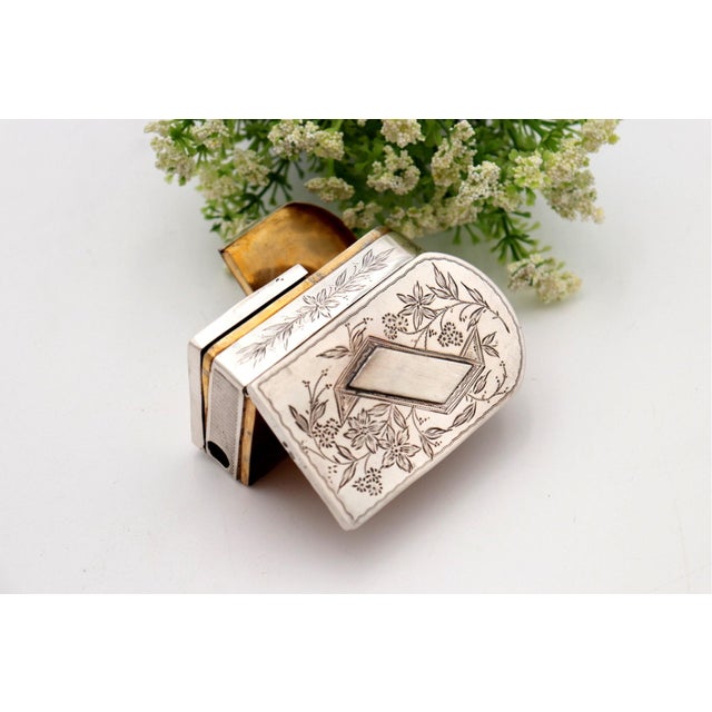 Silver Snuffbox and Matchbox For Sale - Image 3 of 7