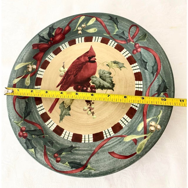 Late 20th Century Late 20th Century Lenox Winter Greetings Everyday Cardinal Plate Mint Condition For Sale - Image 5 of 8