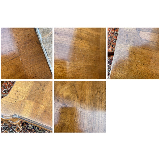 1960s Heritage Furniture French Louis XVI Golden Walnut Nesting Side Tables - Set of 4 For Sale - Image 16 of 17