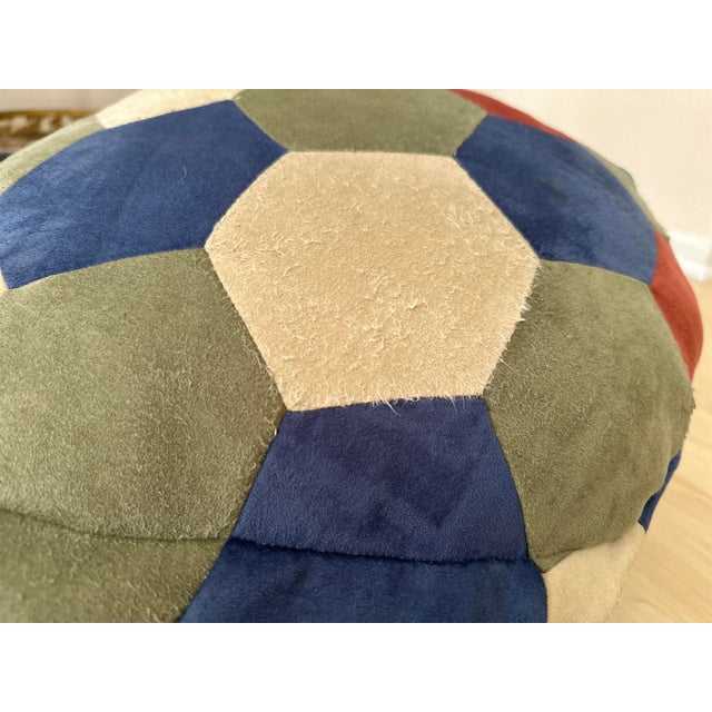 Animal Skin Large Leather Pouf in the Shape of a Turtle, 1975 For Sale - Image 7 of 18