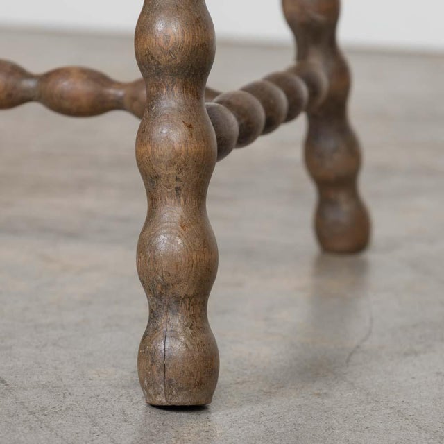 1950s Tall French Wood Tripod Stool For Sale - Image 11 of 11