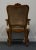 High End Vintage Solid Walnut Louis XV French Provincial Cane Back Dining Arm Chair 640-552 For Sale In Kansas City - Image 6 of 8