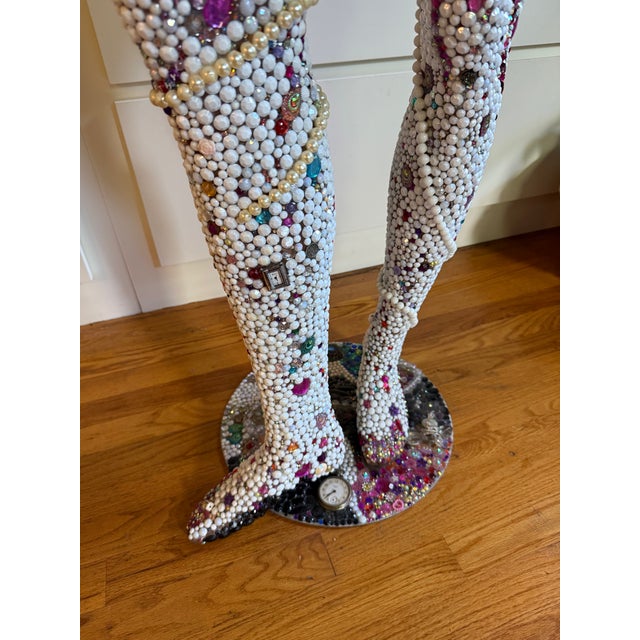 Metal Original Life-Size Beaded Mosaic Sculpture – "Eternal Echoes: Unity in Diversity" by Diana Ries For Sale - Image 7 of 7
