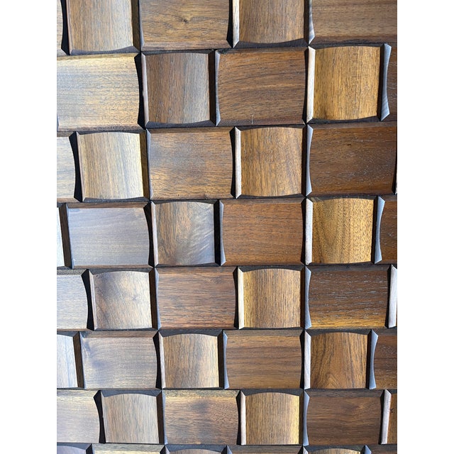 1970s Tobago Brutalist Walnut Armoire / Wardrobe Cabinet For Sale - Image 12 of 14