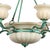 Bronze Verdigris & Alabaster Six-Light Tulip Chandelier, European, Circa 1925 For Sale - Image 4 of 6