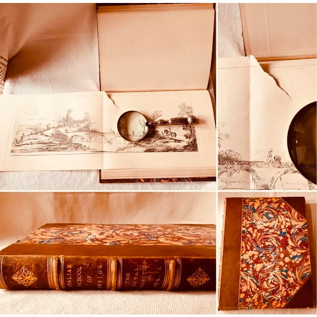 Antique Folio Books — Italian School of Design, London 1835, 304 Master Engravings After Michelangelo, Complete 2-Volume Set For Sale - Image 15 of 18