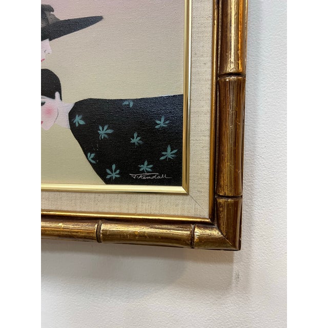 Postmodern 80's Acrylic on Canvas Painting For Sale - Image 3 of 7