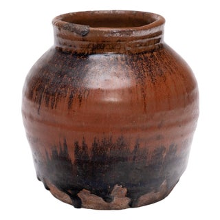 Chinese Drip Glaze Kitchen Jar, C. 1900 For Sale