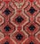 Midcentury Vintage Beluch Rug With All-Over Diamond Pattern in Red & Charcoal 3'4"x6'3" For Sale - Image 4 of 5