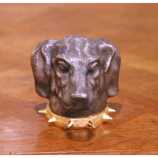 Mid-Century French Dog Head Vide-Poche in the Manner of Maison Charles For Sale - Image 4 of 9