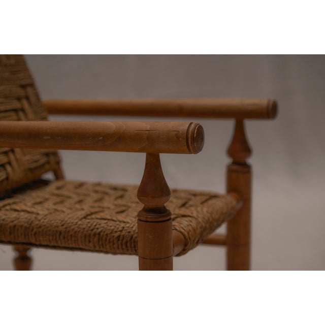 Vintage French Armchair by Adrien Audoux & Frida Minet, 1950s For Sale - Image 3 of 14