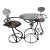 He/She Sculptural Postmodern Metal Bistro Set – Attributed to Rockledge Studios (Unsigned) For Sale