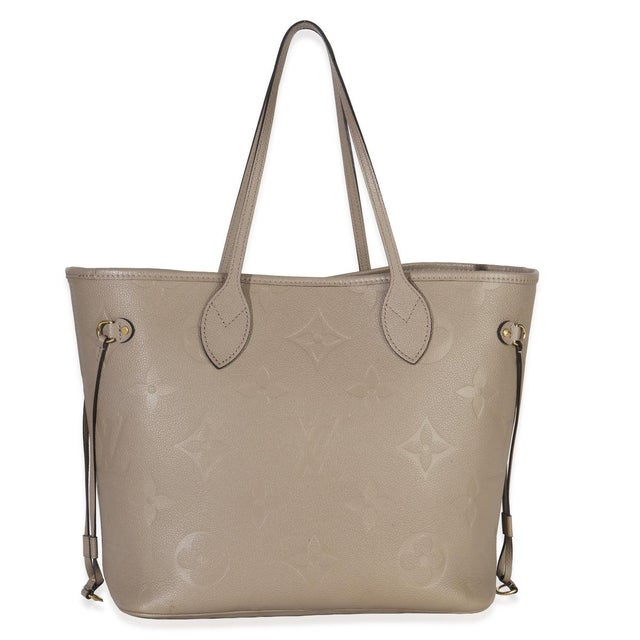 Louis Vuitton Turtledove Giant Monogram Empreinte Neverfull MM For Sale - Image 4 of 8