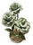 Vintage Chinoiserie Tôle Peinte Floral Topiary in Chonqing-Style Ceramic Pot For Sale - Image 4 of 12