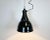 Black Industrial Bauhaus Black Enamel Pendant Lamp, 1930s For Sale - Image 8 of 12