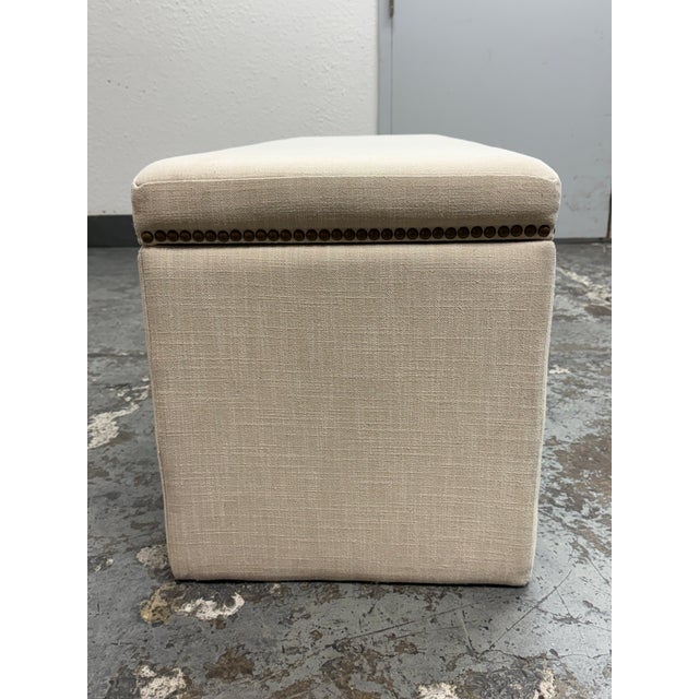 West Elm Upholstered Storage Bench For Sale In San Francisco - Image 6 of 12