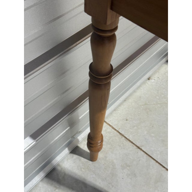 Antique Pine Side Table With Drawer and Lip From England For Sale - Image 16 of 17