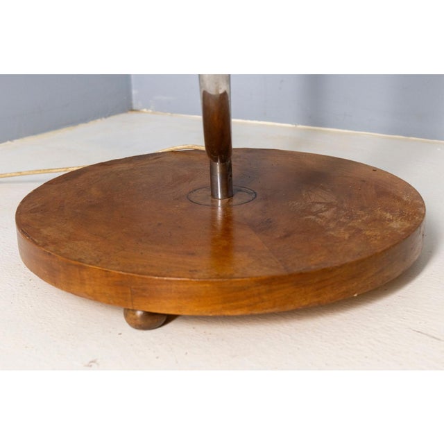 Floor Lamp with Table from Jindřich Halabala, Czechoslovakia, 1940s For Sale - Image 9 of 11