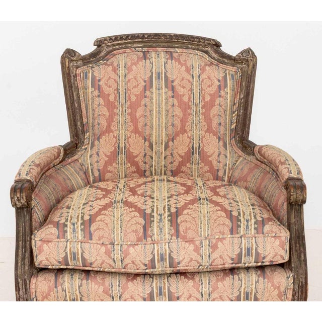 French Louis XVI Style Upholstered Children's Bergere For Sale - Image 3 of 10