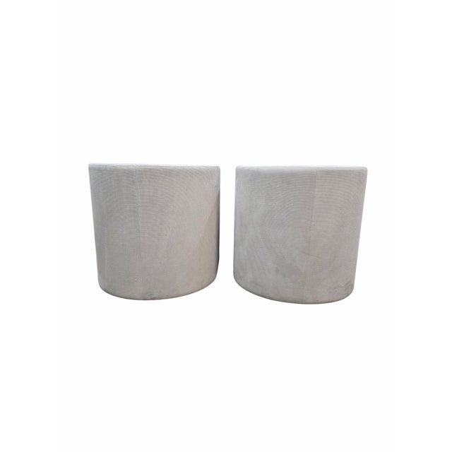 Mid 20th Century MCM Barrel Back Lounge Chairs Newly Reupholstered - Pair For Sale - Image 5 of 12