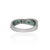 Emerald and Diamond Infinity Twist Ring in Sterling Silver, Size 6.5 For Sale - Image 6 of 12