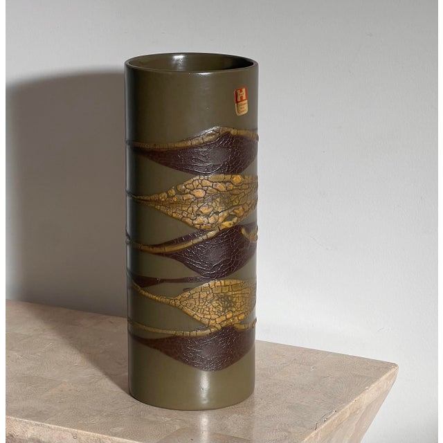 Haeger Mid Century Modern Lava Glaze “Earthwrap” Ceramic Vase by Haeger, Circa 1965 For Sale - Image 4 of 12