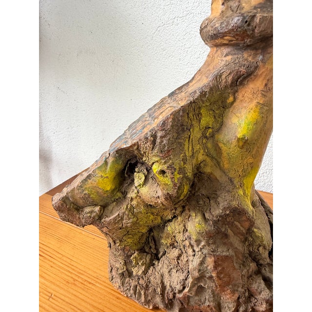 Antique Brutalist Sculpture in Polychrome Wood, 1890s For Sale - Image 17 of 18
