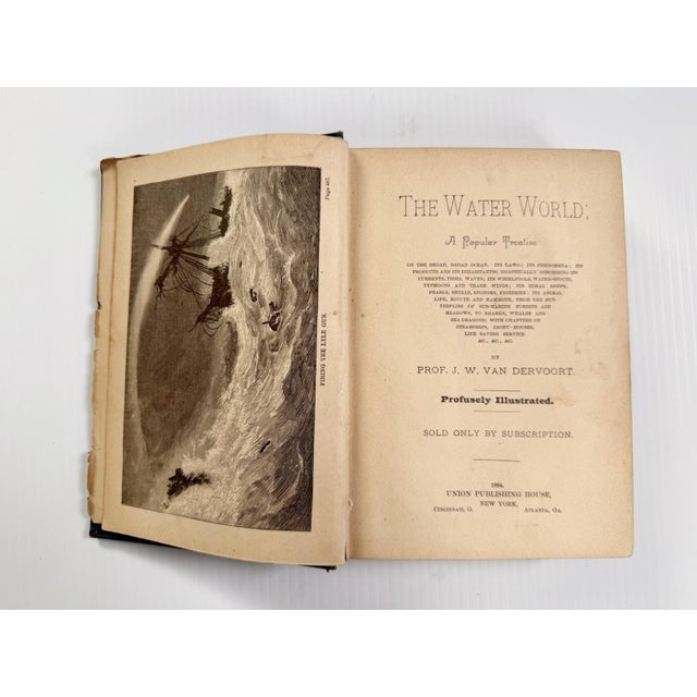 1884 the Water World by J W Van Dervoort Illustrated Book About Sea Life, Ghost Ships For Sale - Image 9 of 17