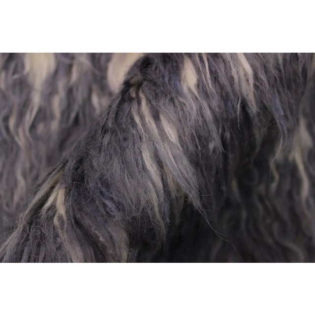 1990s 1990s Boho Chic Moroccan Gray Wool Rug - 4'1" X 5'11" For Sale - Image 5 of 8