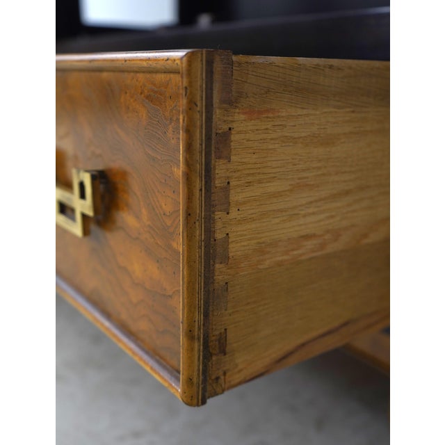 Brown Pair of Century Asian Inspired Modern Design Curio Cabinets For Sale - Image 8 of 18
