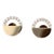New Small 0.12ctw Diamond Circle Stud Earrings 14k Yellow Gold - 2 Pieces For Sale