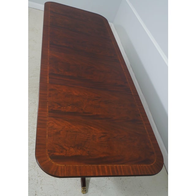 Henkel Harris Inlaid Flame Mahogany Dining Table For Sale - Image 12 of 18