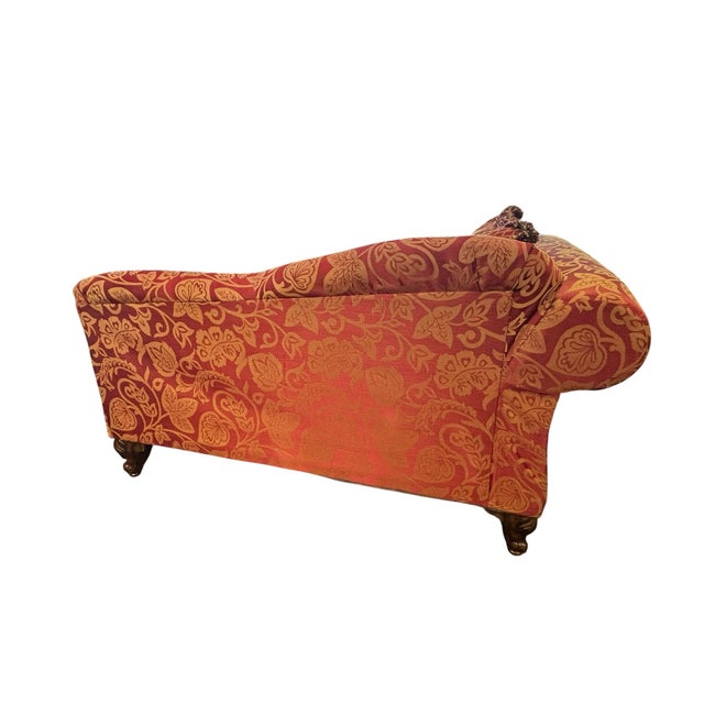 Late 20th Century Traditional Chaise Lounge Sofa For Sale - Image 4 of 12