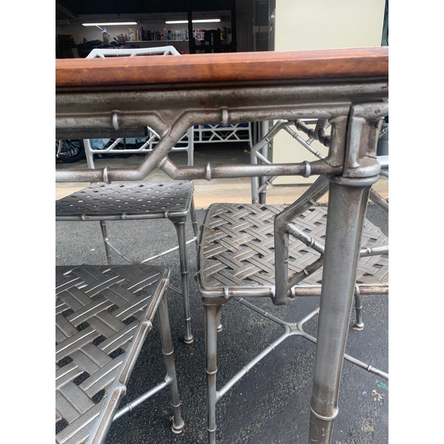 Brown Jordan SevenPiece Calcutta Faux Bamboo Patio Set Including 6