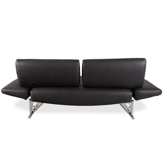 Vegan Leather Cirrus 3-Seater Sofa in Black Upholstery from Cor For Sale - Image 12 of 14