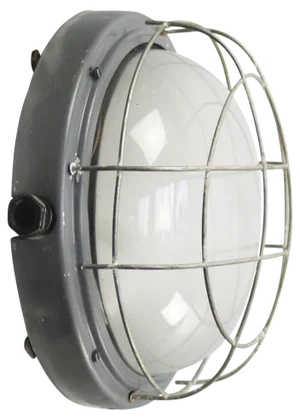 Vintage Industrial Frosted Glass Wall Light