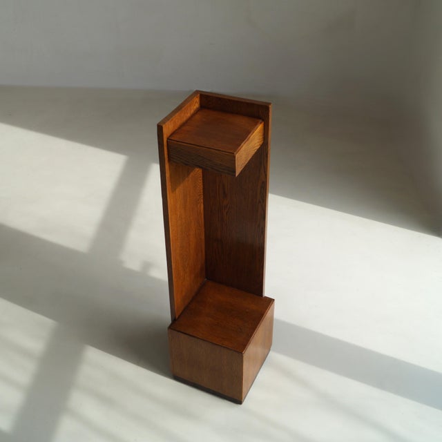 Dutch Art Deco Hague School Corner Pedestal, 1920s For Sale - Image 13 of 16