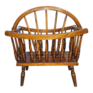 Mid Century Arts and Crafts Oak Canterbury Magazine Racks