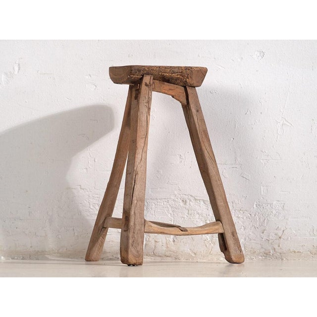 Antique Chinese stool (c.1900) Dimensions: Length: 30 cm Depth: 17 cm Height: 50 cm Style: Primitive Materials and...