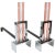 Pink Early 20th Century French Art Deco Fireplace Andirons in Polished Chrome and Glass- a Pair For Sale - Image 8 of 12