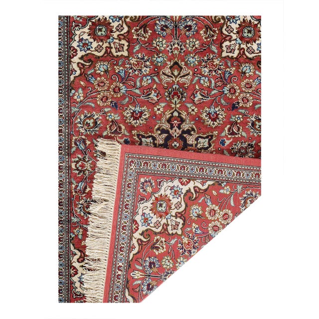 Traditional Pasargad DC Fine Hand Knotted Pure Silk Rug For Sale - Image 3 of 3