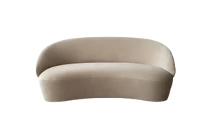 Naïve 2-Seater Sofa in Beige Velour by etc.etc. for Emko