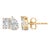 Contemporary 14K Yellow Gold 2.0 Cttw Emerald and Pear Toi et Moi Lab Grown Diamond Stud Earrings For Sale - Image 3 of 5