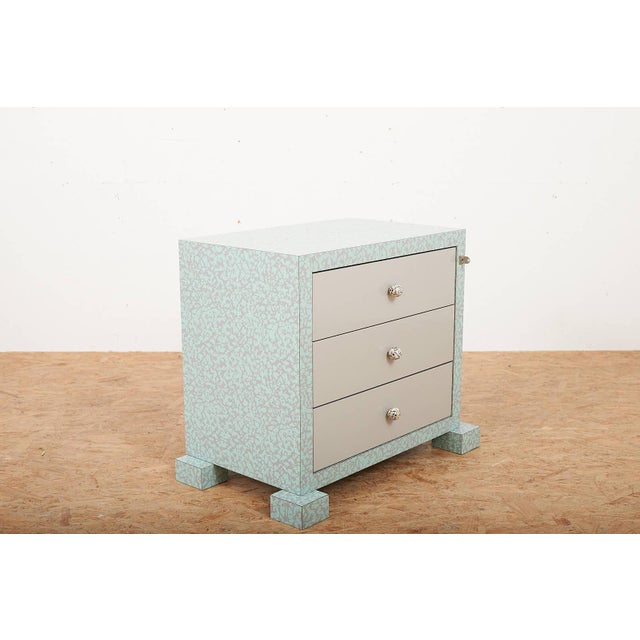 Cabinet in Chipboard Coated with Synthetic Resin and Lockable Drawers in Grey Fronts, 1980s For Sale - Image 6 of 13