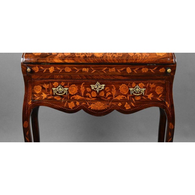 Brown 19th Century Dutch Marquetry Bureau, 1800s For Sale - Image 8 of 14