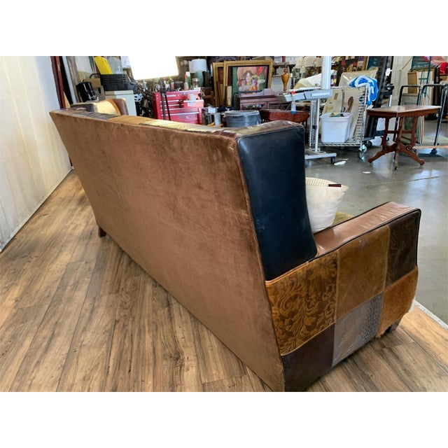 Paul Robert Mixed Fabric and Leather Sofa & Chair For Sale - Image 4 of 16