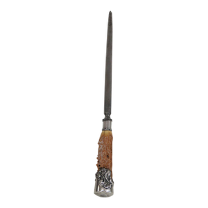 Knife Sharpening Rod Honing Steel 925 Sterling Silver Ornate Antler Handle 5144b
