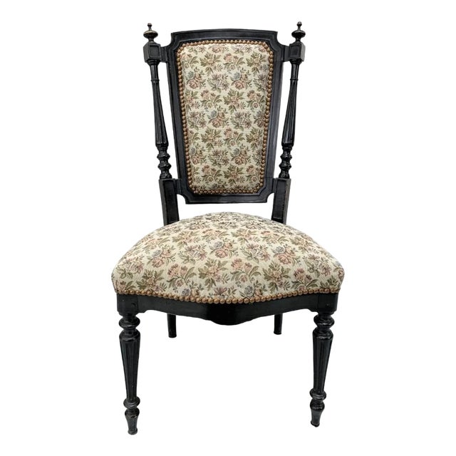 Napoleon III Ebonised Bedroom Chair For Sale
