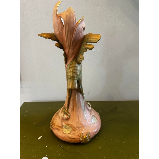 Late 19th Century Ernst Wahliss Heron Vase For Sale In New Orleans - Image 6 of 10