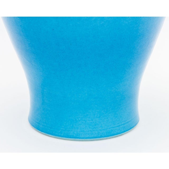 Turquoise Blue Glazed Porcelain Ginger Jar For Sale - Image 4 of 7